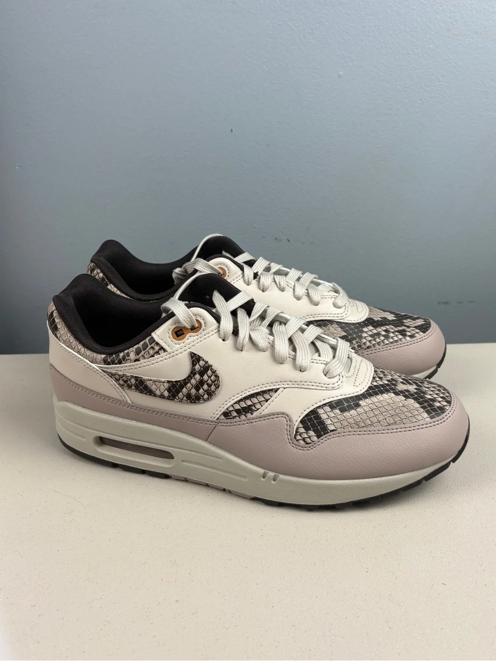 Nike Air Max 1 'Snakeskin' Sail White Grey HF5338-100 Women’s Size